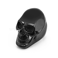 Titanium Steel Skull Finger Ring, Halloween Punk Jewelry for Men Women, Electrophoresis Black, US Size 11(20.6mm)(SKUL-PW0002-036D-EB)