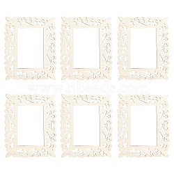 Natural Wood Wall Art Decor Wood Sign, Rectangle, BurlyWood, 215x173x2.5mm, 6pcs/set(WOOD-WH0103-19)