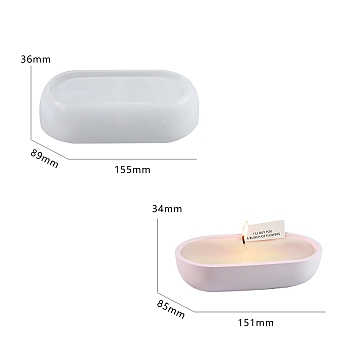 Ship Silicone Molds Candle Molds, for Candle Aromatherapy Making, White, 155x90x35mm