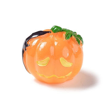 Halloween Ornament, Resin Statue Display Decoration, Micro Landscape Home Decoration, Pumpkin, 23.5x26x24.5mm