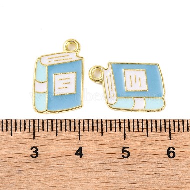 Golden Plated Alloy Enamel Pendants(X-ENAM-Z017-12G-01)-3