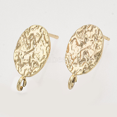 Brass Stud Earring Findings(KK-T054-50G-NF)-1