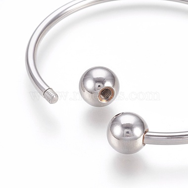 304 Stainless Steel Cuff Bangles(BJEW-F350-01P)-4