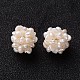 Round Handmad Natural Pearl Woven Beads(PEAR-J002-01-01)-1