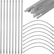 Carbon Steel Spiral Corset Boning Stay, Modeling Sticks, Stainless Steel Color, 240x6x2mm(FIND-WH0420-01C-P)