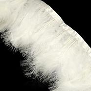 Fashion Feather Cloth Strand Costume Accessories, White, 120~190x28~56mm, about 2m/bag(FIND-Q040-06A)