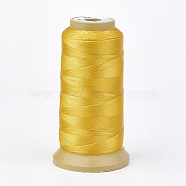 Polyester Thread, for Custom Woven Jewelry Making, Gold, 1mm, about 230m/roll(NWIR-K023-1mm-07)