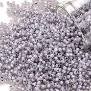 TOHO Round Seed Beads, Japanese Seed Beads, (2122) Silver Lined Light Amethyst Opal, 11/0, 2.2mm, Hole: 0.8mm, about 5555pcs/50g(SEED-XTR11-2122)