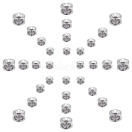 304 Stainless Steel Beads Rhinestone Settings, Column, Stainless Steel Color, 4~8x3~5mm, Hole: 1~1.8mm, 24pcs/box(STAS-UN0008-49P)
