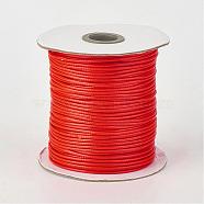 Eco-Friendly Korean Waxed Polyester Cord, Orange Red, 1mm, about 169.51~174.98 Yards(155~160m)/Roll(YC-P002-1mm-1183)