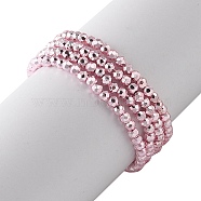 Electroplate Beads Strands, Faceted, Round, Pink Plated, 2x2mm, Hole: 0.5mm, about 186~209pcs/strand, 13.78~16.14''(35~41cm)(EGLA-H104-01G)