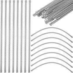 Carbon Steel Spiral Corset Boning Stay, Modeling Sticks, Stainless Steel Color, 240x6x2mm(FIND-WH0420-01C-P)