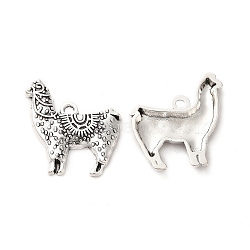 Tibetan Style Alloy Pendants, Alpaca Charm, Antique Silver, 25.5x24.5x3mm, Hole: 2mm, about 227pcs/500g(TIBE-B001-01AS)