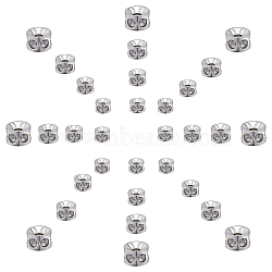 304 Stainless Steel Beads Rhinestone Settings, Column, Stainless Steel Color, 4~8x3~5mm, Hole: 1~1.8mm, 24pcs/box(STAS-UN0008-49P)