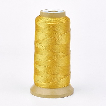 Polyester Thread, for Custom Woven Jewelry Making, Gold, 1mm, about 230m/roll