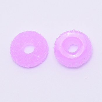 Opaque Resin Linking Rings, Imitation Donut, for DIY Accessories, Orchid, 16x5.5mm, Inner Diameter: 5mm
