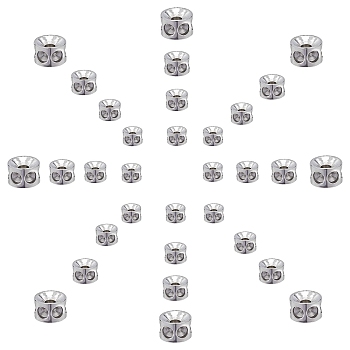 304 Stainless Steel Beads Rhinestone Settings, Column, Stainless Steel Color, 4~8x3~5mm, Hole: 1~1.8mm, 24pcs/box