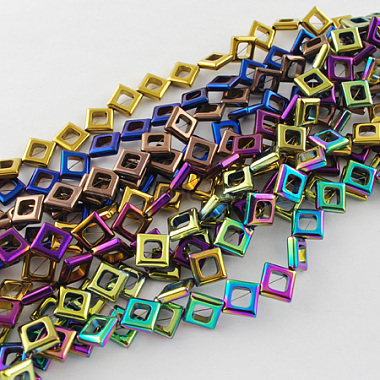 13mm Mixed Color Rhombus Non-magnetic Hematite Beads
