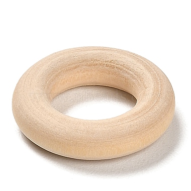 Unfinished Wood Linking Rings, Macrame Wooden Rings, Round, BurlyWood,  20x5mm, Inner Diameter: 10.5mm