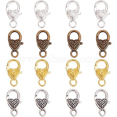 Mixed Color Heart Alloy Clasps