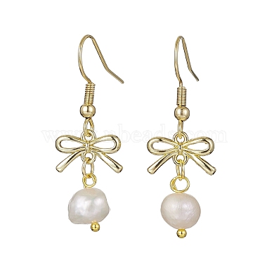 Bowknot Pearl Earrings