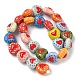 Heart Pattern Handmade Porcelain Enamel Beads(PORC-G016-03)-3