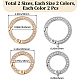 8 pcs 4 styles en alliage cristal strass anneaux de porte à ressort(FIND-GF0005-59)-2