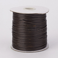 Eco-Friendly Korean Waxed Polyester Cord, Coconut Brown, 0.8mm, about 174.97 yards(160m)/roll(YC-P002-0.8mm-1130)