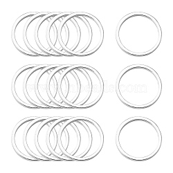 Brass Linking Rings, Silver Color Plated, 10x1mm(X-EC18710MM-S)