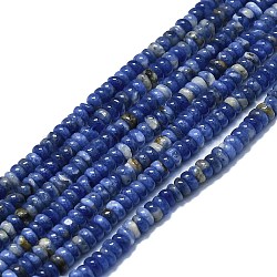 Natural Sodalite Beads Strands, Disc, 4x1.5~2mm, Hole: 0.5mm, about 96pcs/strand, 15.55''(39.5cm)(G-K245-B02-01)