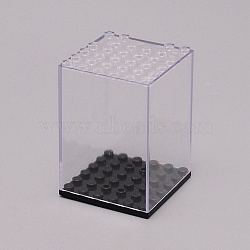 Plastic Display Box, for Ornaments, Toys Display, Clear, 4.8x4.8x7cm(ODIS-WH0011-79)