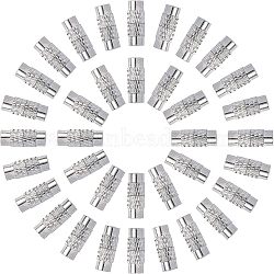 Column Brass Screw Clasps, Platinum, 11~12x4mm, Hole: 1mm, 150sets/box(KK-CA0001-05P)