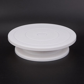 Rotating Cake Turntable, Turns Smoothly Revolving Cake Stand, Baking Supplies, for Cookies Cupcake, White, 276x67.5mm