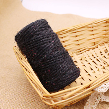 Jute Cord, Jute String, Jute Twine, for Jewelry Making, Black, 3mm, about 54.68 yards(50m)/roll