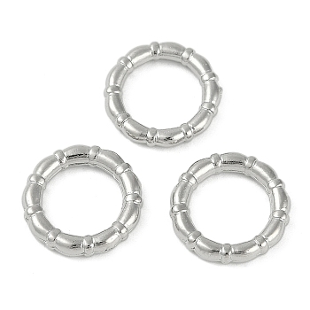 CCB Plastic Linking Rings, Bamboo Joint Ring, Platinum, 15x2.5mm, Inner Diameter: 10.5mm