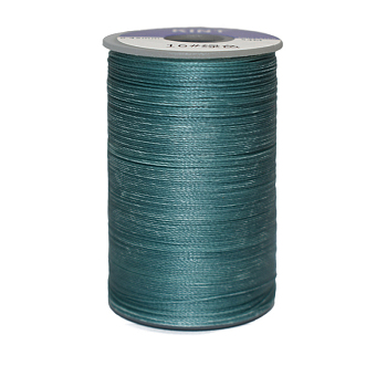 Waxed Polyester Cord, 3-Ply, Teal, 0.45mm, about 59.05 yards(54m)/roll