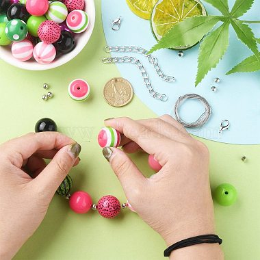 DIY Candy Color Bracelet Necklace Making Kit(MACR-CJC0001-12P-02)-3