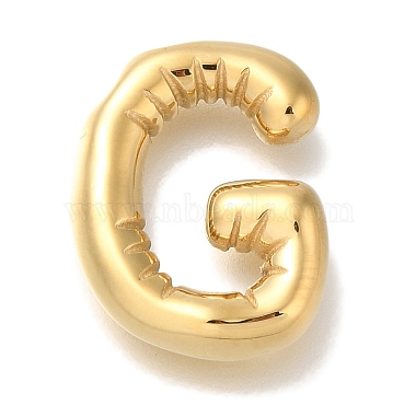 Real 18K Gold Plated Letter G 304 Stainless Steel Pendants