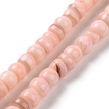 Pink Rondelle Freshwater Shell Beads