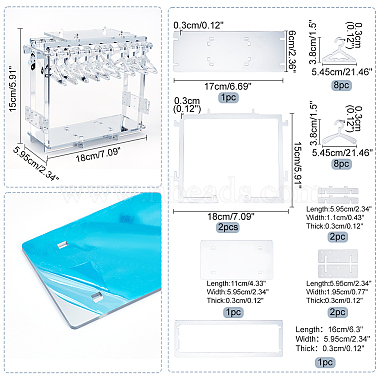 Opaque Acrylic Earring Display Stands(EDIS-WH0035-19B)-2
