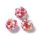 Handmade Plastic Imitation Pearl Woven Beads(KY-P015-02)-1