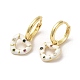Heart Real 18K Gold Plated Brass Dangle Hoop Earrings(EJEW-L268-038G-05)-1