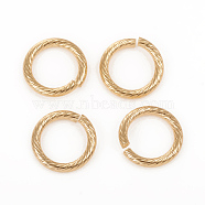 304 Stainless Steel Jump Ring, Open Jump Rings, Golden, 14x2mm, Inner Diameter: 10mm, 12 Gauge(STAS-G224-23G-02)