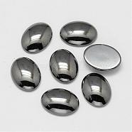 Non-magnetic Synthetic Hematite Cabochons, Oval, 40x30x6mm(G-P162-04-30x40mm)