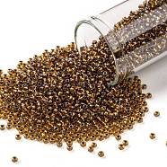 TOHO Round Seed Beads, Japanese Seed Beads, (1853) Transparent AB Honey Comb, 11/0, 2.2mm, Hole: 0.8mm, about 1110pcs/10g(X-SEED-TR11-1853)