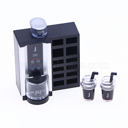 Plastic Coffee Maker Mini Model, Micro Landscape Dollhouse Accessories, Pretending Prop Decorations, Black, 50x40x27mm(PW-WG54DCD-01)