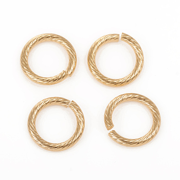 304 Stainless Steel Jump Ring, Open Jump Rings, Golden, 14x2mm, Inner Diameter: 10mm, 12 Gauge