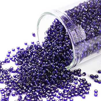 TOHO Round Seed Beads, Japanese Seed Beads, (28D) Dark Cobalt, 15/0, 1.5mm, Hole: 0.7mm, about 135000pcs/pound