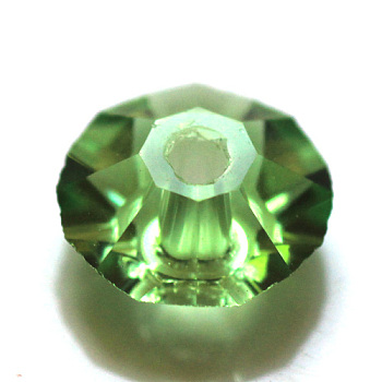 Imitation Austrian Crystal Beads, Grade AAA, Faceted, Flat Round, Lime Green, 8x4mm, Hole: 0.9~1mm