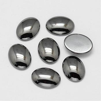 Non-magnetic Synthetic Hematite Cabochons, Oval, 40x30x6mm